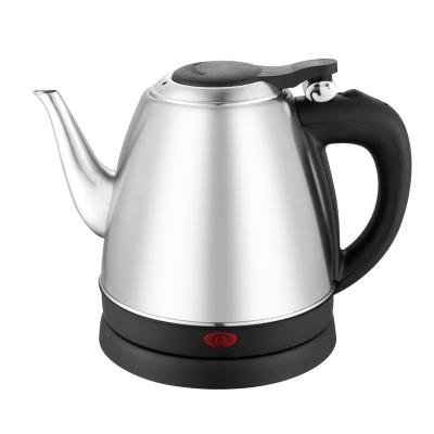 China 360 Degree Home Appliances Small 1.2L Rotation Base Capacity Thickened Stainless Steel Single Layer Electric Teapot for sale