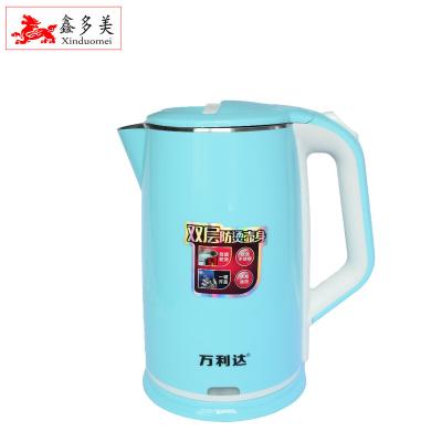 China 360 Rotation Double Wall Water Heater 2.0l Xinduomei Degree Base Stainless Steel Electric Kettle With Rope for sale