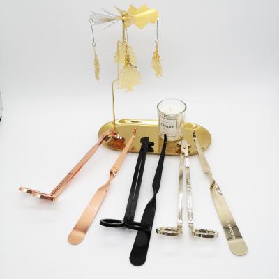 China Wholesale Universal Gold Candle Wick Sniffer Sniffer Wick Trimmer Diver Plunger Candle Clipping Accessories Set In Box for sale