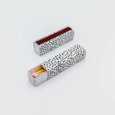 China Hot foil or cmyk printing bulk lipstick hot sale wooden matches custom made safety long matches for sale