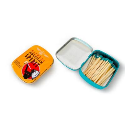 China Promotion / hotel / advertising / China custom safety tinbox lighting matches wooden metal box matches matches for sale