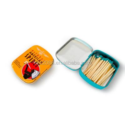 China Promotion / Hotel / Advertising Tin Box Custom Color Logo Printing / Lighting Advertising Safety Matches for sale