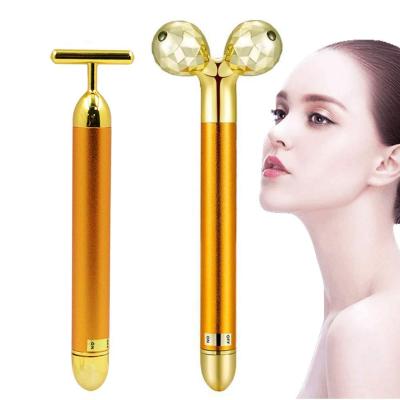 China Skin Care Electric Massage Roller Sonic Depuffer 3D Anti-puffiness Facial Facial Tamping Tool for Anti Wrinkle and Sensitive Skin Lifting for sale