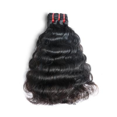 China Fumi 100% Smooth Wave Hair Extension Real Hair Natural Color Hair Extensions for sale