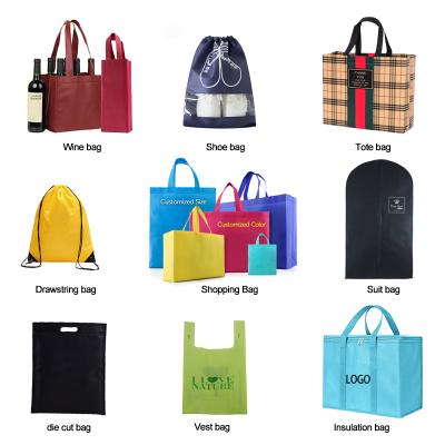 China Custom Eco-friendly Many Various Sizes Shopping Non Woven Bag Insulated Drawstring Suit T-shirt Wine Cooler Bag for sale