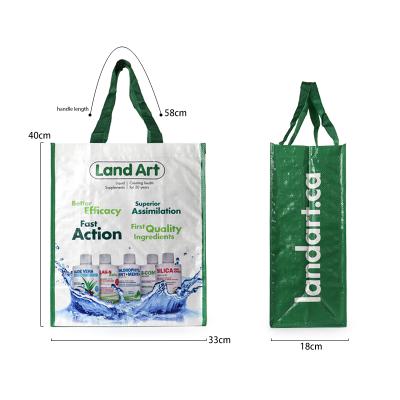 China Eco-friendly promotional cheap customized color printed bopp laminated pp woven bag for sale