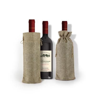 China Manufacturer Wholesale High Quality Handled Good Reputation 1 Bottle Colorful Jute Wine Bag for sale