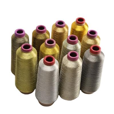 China Anti-UV High Quality 150D 4000M Gold Series MS ST Type Rayon Polyester Metallic Yarn Lurex Thread Hilo De Oro y Plata For Embroidery for sale