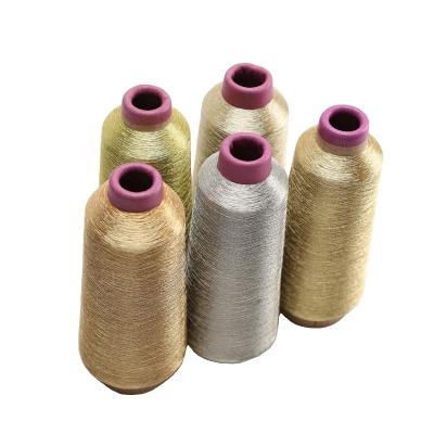 China Anti-UV 2023 Newest 150D 4000M Fluorogold Series MS Type Embroidery Polyester Metallic Yarn Lurex Yarn For Weaving for sale