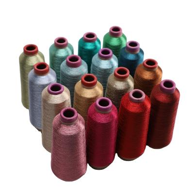 China Anti-UV 2023 Newest 150D 4000M Colorful Series MS Type Polyester Embroidery Metallic Yarn Lurex Yarn For Weaving for sale