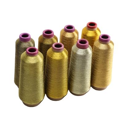 China Anti-UV High Quality Customization 150D Gold Series MS ST Type Rayon Polyester Metallic Yarn Lurex Thread Hilo For Embroidery for sale