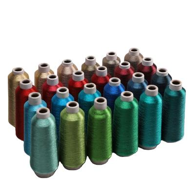 China Anti-UV Dongyang Factory Directly Supply 150D L Type 4200M Colorful Series Japanese Metallic Yarn Lurex Hilos For Embroidery for sale