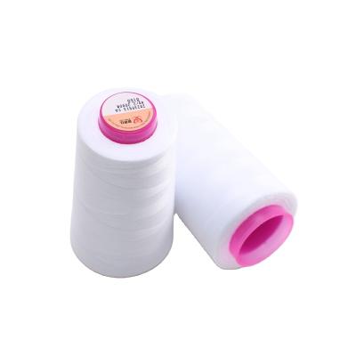 China Low Shrinkage Sewing Supplies Raw White 40/2 3000 yards 100% Spun Polyester Hilo De Coser Sewing Thread Yarn For Hand Embroidery for sale