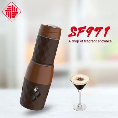 China Plastic + Silicone Mini Capsule And Coffee Powder 2 Functions In 1 Portable Coffee Maker for sale