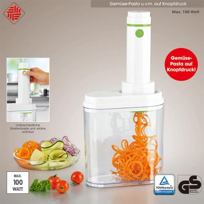 China Multifunctional Hotel Health Spiralizer DC100W Salad Maker 5 in 1 Tri Blade Slicer Veggie Plastic Spiralizer Vegetable Cutter for sale