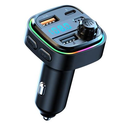 China Dual USB Charger New Dual USB Car FM Charger Bluetooth Transmitter Adapter Colorful Lights FM Modulator Radio Stereo Handsfree MP3 Player for sale