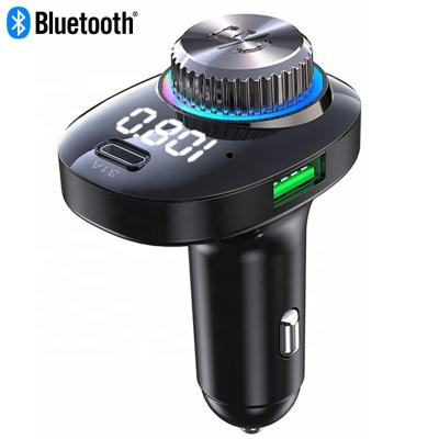 China New Multifunctional Smartphone Charger Car MP3 Player 22.5W USB Car Bluetooth Kit FM Transmitter Car Phone Wireless Fast Charger for sale