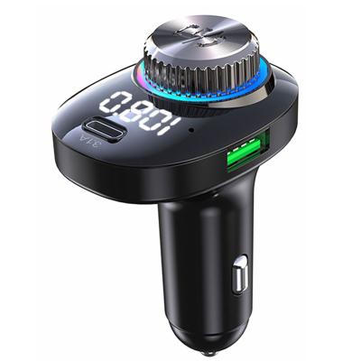 China CAR CHARGER Factory Outlet C18 Super Fast Charging Car Modulator 22.5W Bluetooth FM Wireless Transmitter With Type C Charging Port for sale