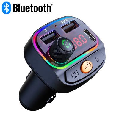 China Hot Selling Multi-function Car Bluetooth FM Transmitter 3.1A USB Multi-function Colorful Car Charger Amazon car mp3 player with usb c for sale