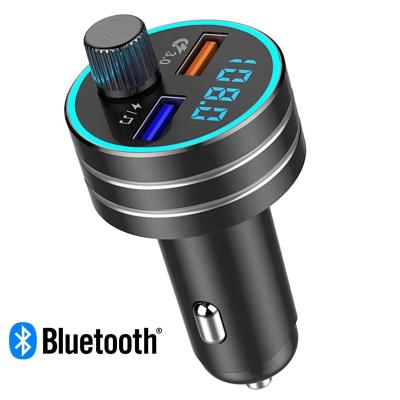 China CAR CHARGER Bluetooth 5.0 Car Kit FM Transmitter 2022 Hands Free MP3 Player With Dual USB Car Charger QC3.0 Fast Charger for sale