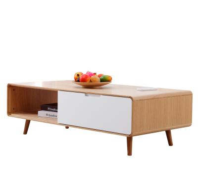 China Modern Design Multifunctional Living Room Furniture With Legs Table Solid Wood Rectangular Wood Center Coffee Table for sale