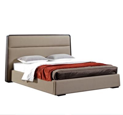 China Comfortable modern design for bedroom hotel furniture king and queen size with fabric wood bed or leather headboard for sale