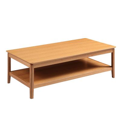 China Modern Design Durable Rectangular Center Table Natural Oak Modern Design Wood Coffee Table For Living Room Furniture for sale