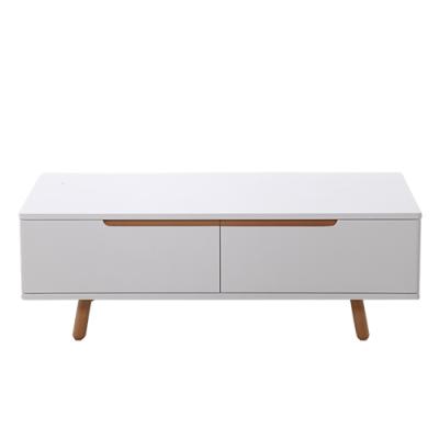 China Multifunctional Living Room Furniture With Legs Modern Style Solid Wood Storage Rectangular Wooden Coffee Table for sale