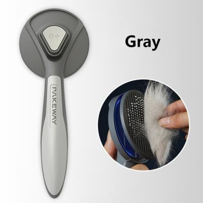 China Stocked Essential Cat Massage Comb Dog Hair Removal Brush Stainless Steel Needle Pet Comb Pets Massage Brush for sale