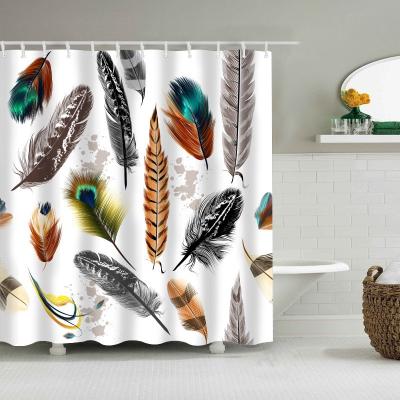 China 48*71in 3D polyester waterproof shower curtain digital printing shower curtain for sale