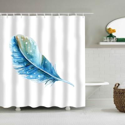 China 71*71in 3D polyester waterproof shower curtain digital printing Shower curtain for sale