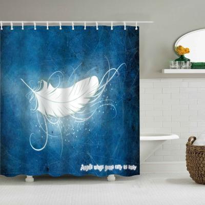 China 60*71in Fresh flowers hand-painted polyester printing waterproof floor mat shower curtain for sale