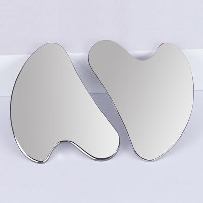 China Bestselling Custom Face Massage 2022 Logo Face Massage Tool Heart Shape Stainless Steel Gua Sha Scrape for sale