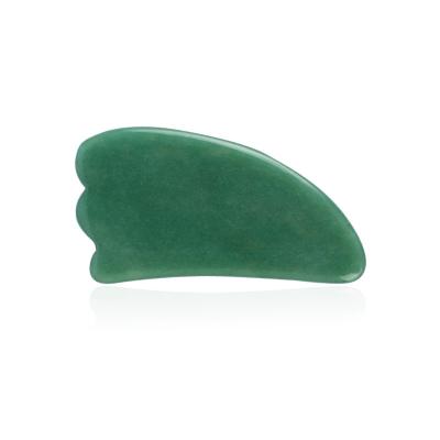 China Jade Gua Sha Nephrite Guasha Facial Stone Massage Tools Scratching Horn With Custom Logo for sale