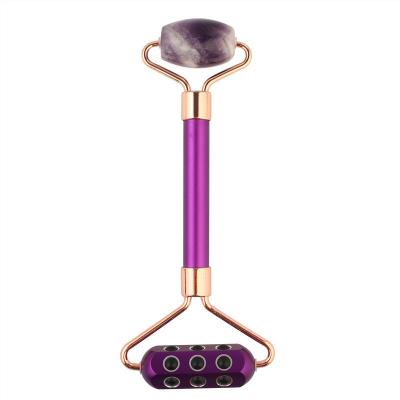 China New Product Germanium + Jade Gua Sha Tools Massager Jade Roller Facial Amethyst and Germanium Massager for sale