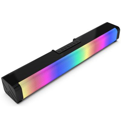 China RGB Wireless Radio Wired BT Soundbar Sound Hi-Fi Super Power Surround Speaker 20W TV Bar Stereo Home Theater Subwoofer for sale