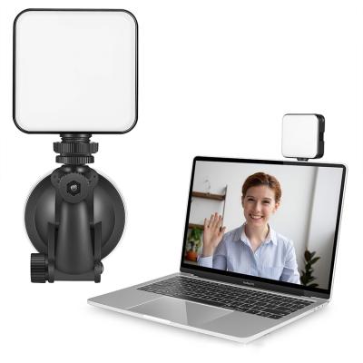 China Mini Fill Light With Suction Cup Video Conference Lighting Live Photography Portable Adjustable Filling Light Cup W64+Camera Computer Suction for sale