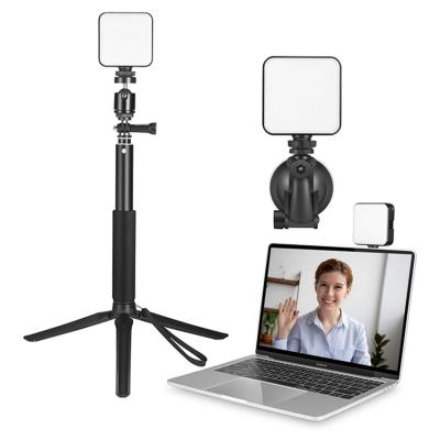 China Lightweight Adjustable Video Conference Fill Computer Lighting With Tripod Fill Light For Camera Computer Live Photography W64+Tripod for sale