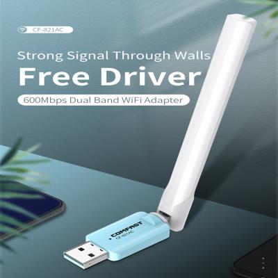 China Laptop& Factory 600Mbps Wifi High Quality Desktop Network Cards Adapter USB WiFi Home Wireless Protective Case for sale