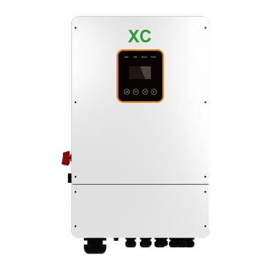 China 6000W 10kw Split Phase 48V 110Vac 220Vac MPPT Hybrid Solar Inverter for Home Energy System 430*220*710mm for sale