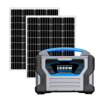 China Wireless Charging Solar Generator 1000w Outdoor Bank Portable Solar Lithium Portable Power Station for sale