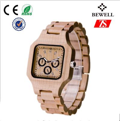 China Professional Quartz Zebra Bamboo Wood Watch With Japan Movement for sale