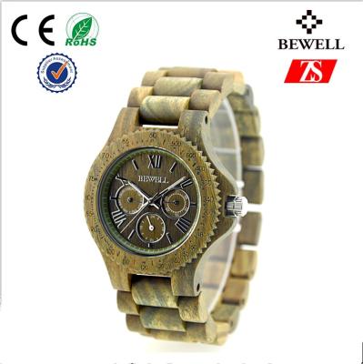 China Handcrafted Bewell Wooden Watch for sale