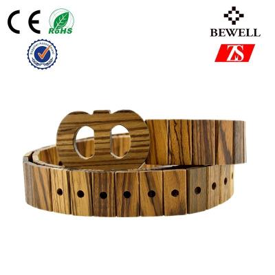 China Cool Handmade Wood Accessories , 4CM Width Wood Belts For Man for sale