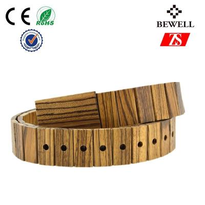 China Pro - enviroment Handmade Wood Accessories Zebra Wood Belt 1 Year Warranty for sale