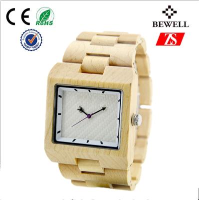 China Classic Handmade Bamboo Wrist Watch , Zebra Or Sandal Wood Men Watch for sale