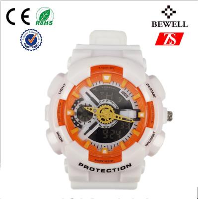 China Japanese Movement Digital Silicone Watch , White Silicone Wristwatch for sale