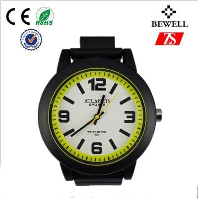 China Non - toxic PU Band Quartz Sports Silicone Wrist Watch , Easy To Wear for sale