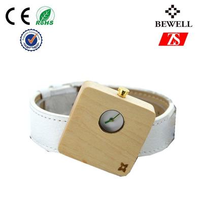 China 1 ATM  Quartz  Wooden Watch With Japanese Movement / White Leather Band for sale