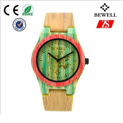 China Wooden Wrist Watch With Leather Band for sale